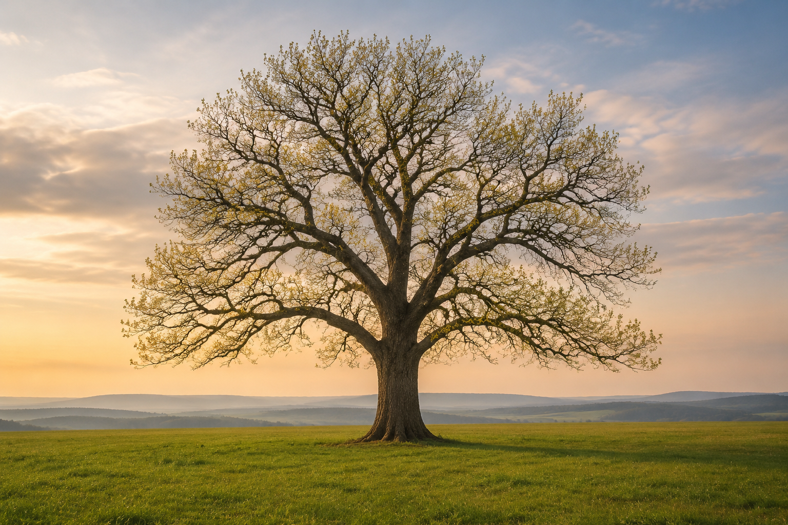 A majestic tree growing a shared canopy of leaves